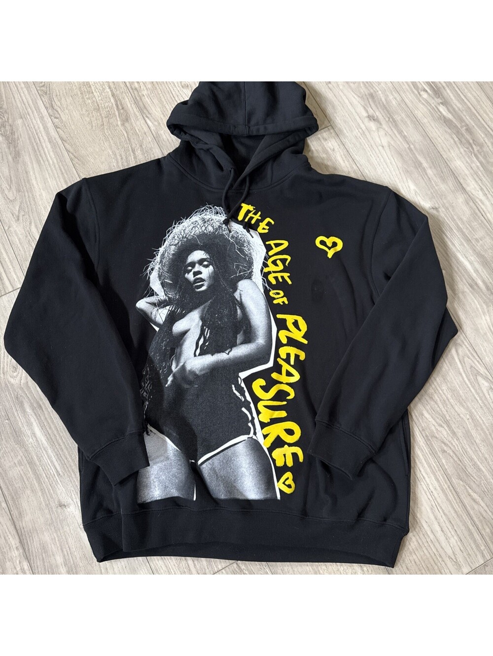 Janelle Monae The Age Of Pleasure Tour Hoodie Size XL Black Graphic Music US